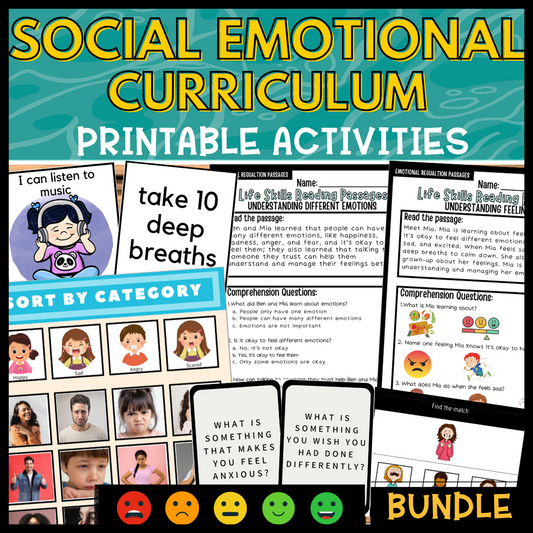 Social Emotional Curriculum Printable Worksheets and Activities