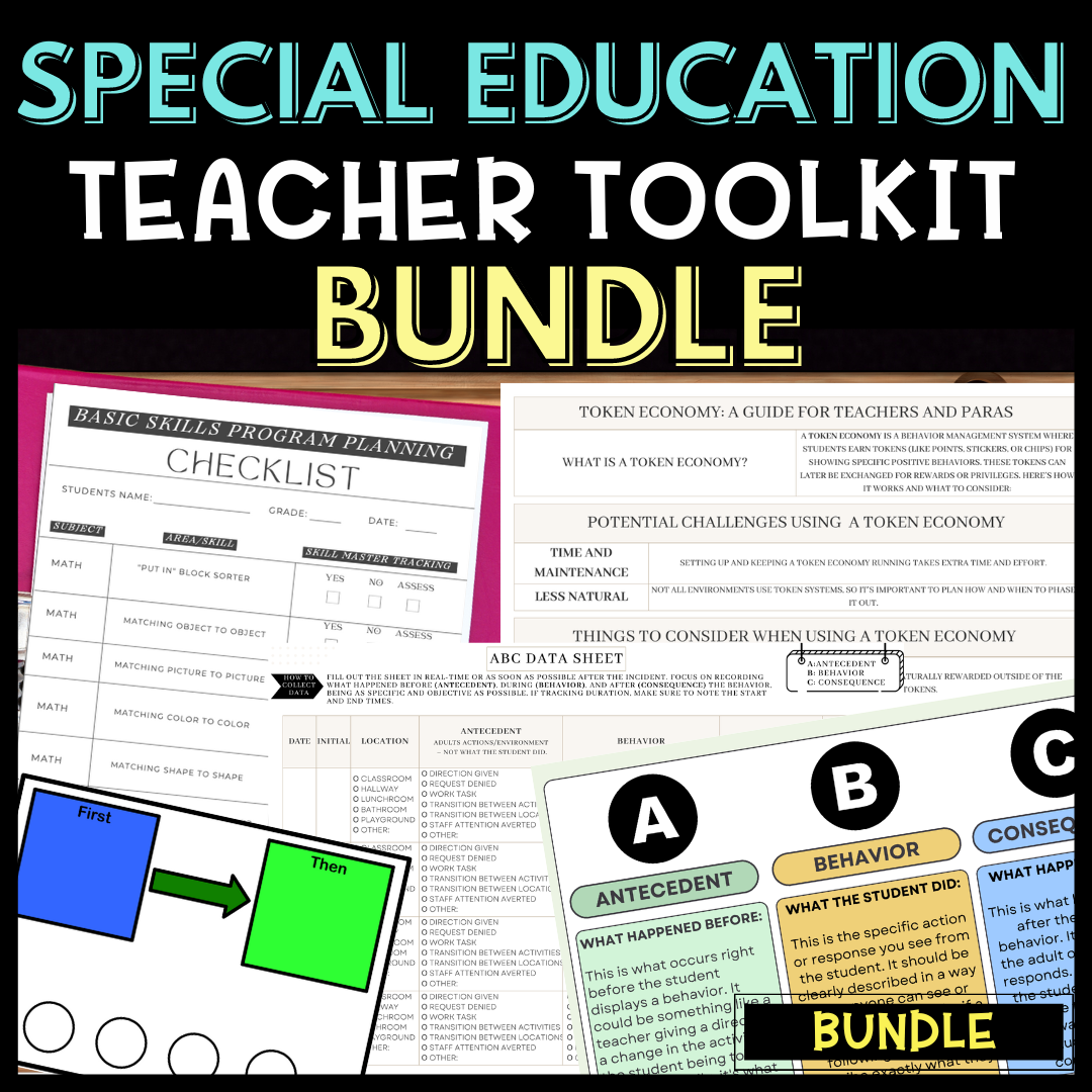 Special Education Teacher Toolkit: Token Economy, IEP Goals, & ABC Tracking