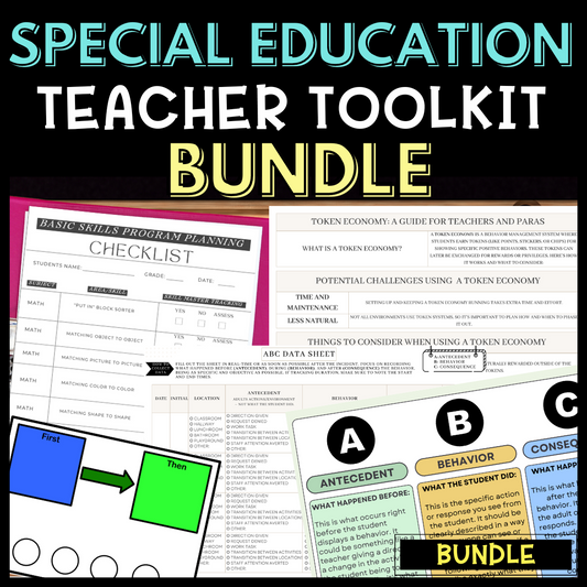 Special Education Teacher Toolkit: Token Economy, IEP Goals, & ABC Tracking