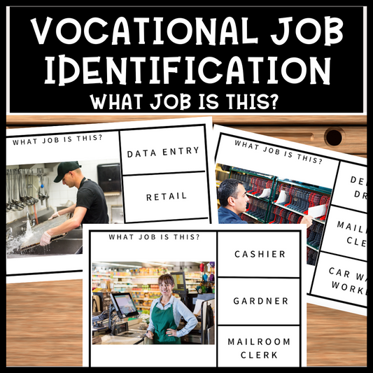 Vocational Job Identification Task Cards for Special Education