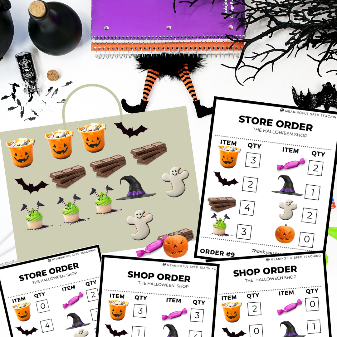 Halloween Life Skills Fill the Store Order Vocational Special Education