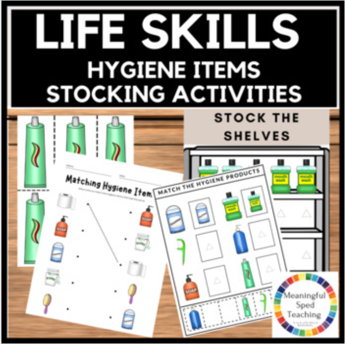 Personal Hygiene Life Skills Stock the Shelves Worksheets