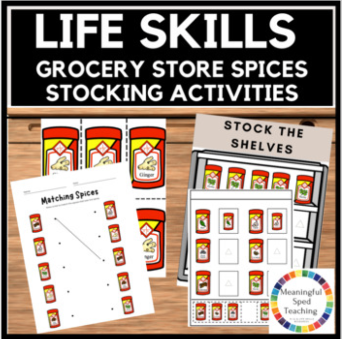 Grocery Store Life Skills Stock The Shelves Special Education Worksheets